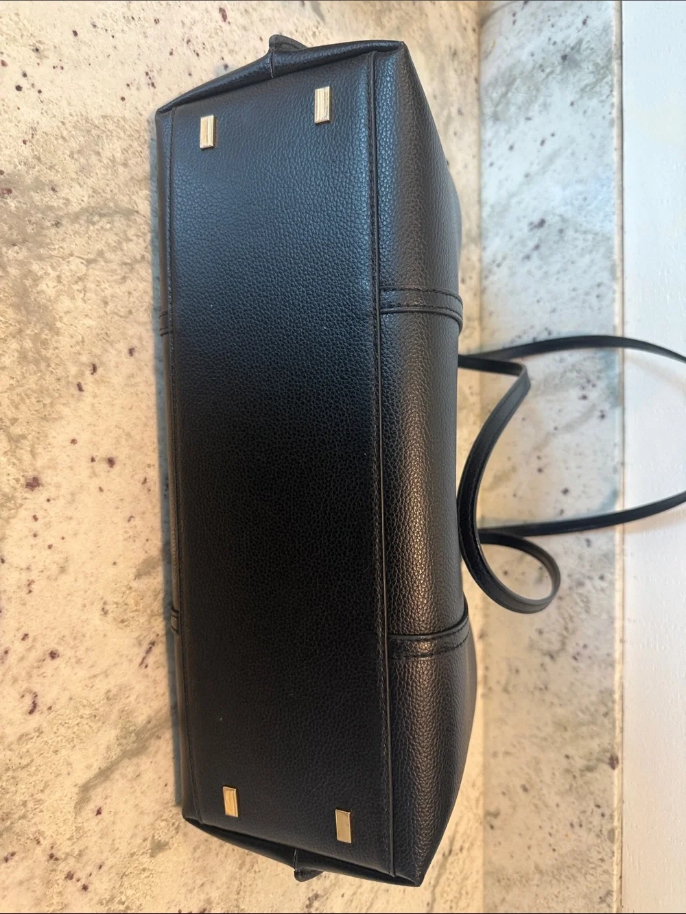 Tory Burch Black Pebbled Leather Tote
